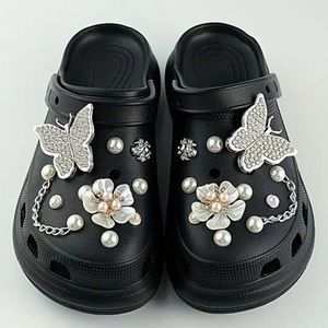 *NEW-20-pcs* Flower & Butterfly Bling Pearl Rhinestone Shoe Charms 4 Your Crocs
